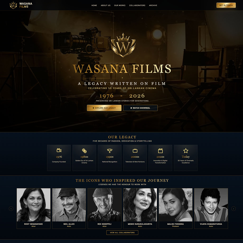 Wasana Films Web Site